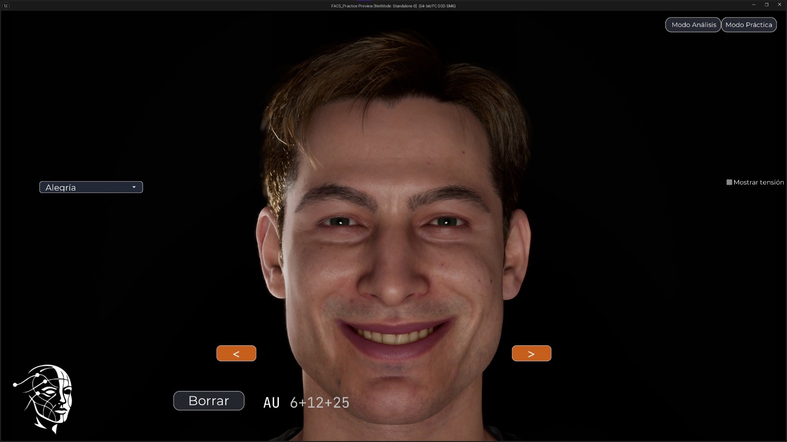 Sonrisa Duchenne — AU 6+12+25
